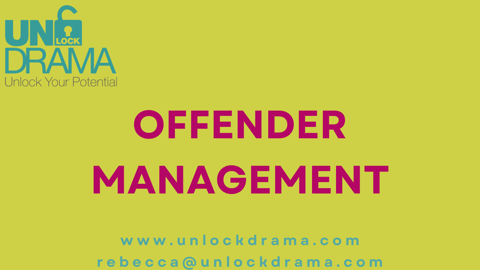 The offender management Unlock drama blog image about revolutionising offender management with drama based rehabilitation