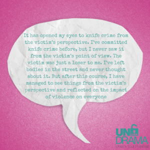 A quote from an Unlock drama project participant