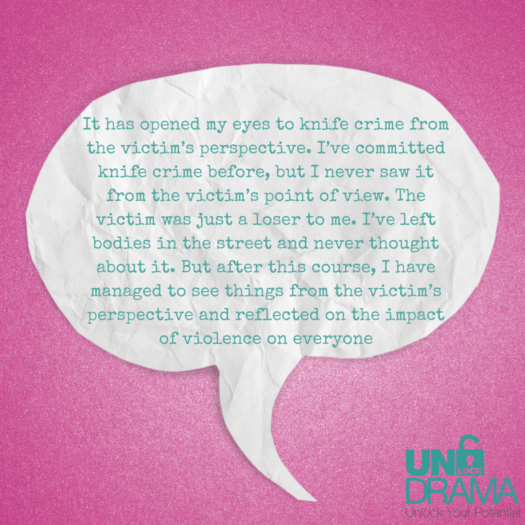 A quote from an Unlock drama project participant