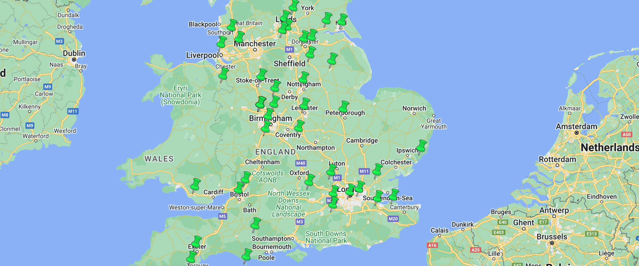 A map of the UK with pins in everywhere and Unlock drama has completed a project for the Unlock drama blog called pin maps a visual journey across the UK