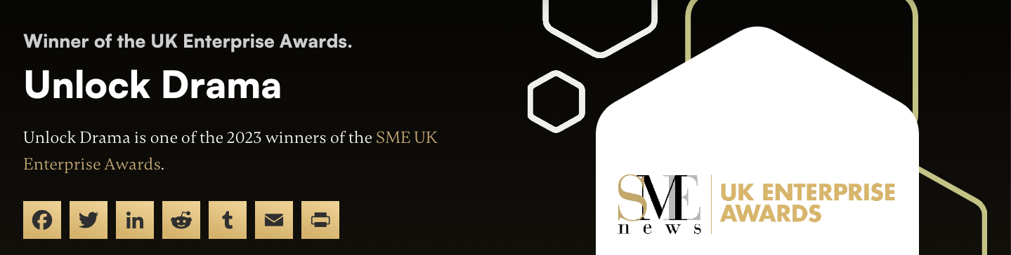 The SMEUK enterprise awards given to unlock dramain 2023