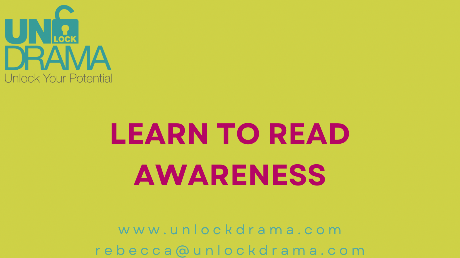 Learn to read awareness title for the Unlock drama blog aboutunlocking potential through reading in prison