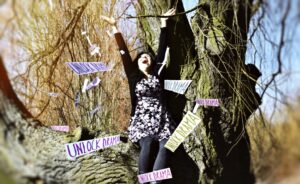 Rebecca Boden found out of Unlock drama sat in a tree celebrating the new Unlock drama community through their blog