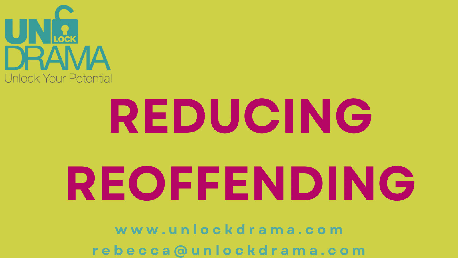 Reducing Reoffending image for the Unlock drama blog about how drama projects in prison has helped someone to leave and not reoffend